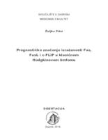 Prognostičko značenje izraženosti Fas, FasL i c-FLIP u klasičnom
Hodgkinovom limfomu