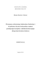 Procjena oštećenja bubrežne funkcije i kvalitete života bolesnika nakon poslijeoperacijske radiokemoterapije zbog karcinoma želuca