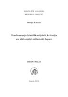 Vrednovanje klasifikacijskih kriterija za sistemski eritemski lupus 