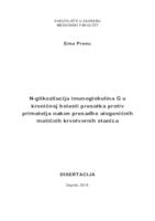 N-glikozilacija imunoglobulina G u kroničnoj bolesti presatka protiv primatelja nakon presadbe alogeničnih matičnih krvotvornih stanica 