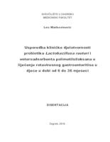 Usporedba kliničke djelotvornosti probiotika Lactobacillusa reuteri i enteroadsorbenta polimetilsiloksana u liječenju rotavirusnog gastroenteritisa u djece u dobi od 6 do 36 mjeseci 