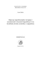 Utjecaj supstitucijske terapije i
zaraženosti virusom hepatitisa C na
kvalitetu života ovisnika o opijatima 