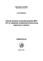 Učinak primjene pentadekapeptida BPC 157 na cijeljenje medijalnog kolateralnog ligamenta u štakora