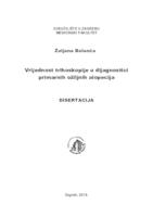 Vrijednost trihoskopije u dijagnostici primarnih ožiljnih alopecija