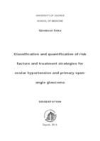Classification and quantification of risk factors and treatment strategies for ocular hypertension and primary open-angle glaucoma