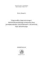 Usporedba depresivnoga i demoralizacijskoga sindroma kao predskazatelja suicidalnosti u kroničnoj fazi shizofrenije