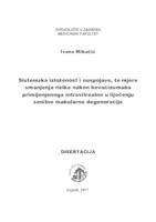 Sistemska izloženost i nuspojave, te mjere smanjenja rizika nakon bevacizumaba primijenjenoga intravitrealno u liječenju senilne makularne degeneracije 