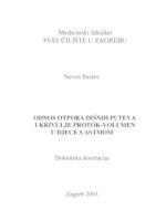 Odnos otpora dišnih puteva i krivulje protok-volumen u djece s astmom