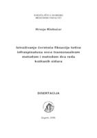 Istraživanje čvrstoće fiksacije tetive infraspinatusa ovce transosealnom metodom i metodom dva reda koštanih sidara