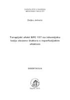 Terapijski efekt BPC 157 na ishemijsku leziju slezene štakora s reperfuzijskim efektom 