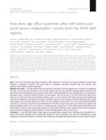 How does age affect outcomes after left ventricular assist device implantation: results from the PCHF‐VAD registry