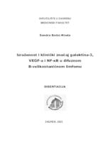 Izraženost i klinički značaj galektina-3, VEGF-a i NF-κB u difuznom B-velikostaničnom limfomu