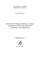 Povezanost stupnja edukacije i stanja uhranjenosti bolesnika liječenih kroničnom hemodijalizom