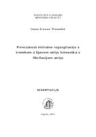 Povezanost mitralne regurgitacije s trombom u lijevom atriju bolesnika s fibrilacijom atrija