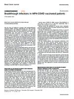 Breakthrough infections in MPN-COVID vaccinated patients