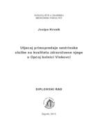 Utjecaj primopredaje sestrinske službe na kvalitetu zdravstvene njege u Općoj bolnici Vinkovci