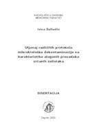 Utjecaj različitih protokola mikrobiološke dekontaminacije na karakteristike alogenih presadaka srčanih zalistaka