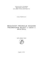 Mogućnosti prevencije invazivne pneumokokne bolesti u djece u Hrvatskoj