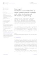 Case report: Sevelamer-associated colitis-a cause of pseudotumor formation with colon perforation and life-threatening bleeding