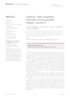 Editorial: Male idiopathic infertility: Novel possible targets, volume II