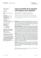 Impact of COVID-19 on inpatient care related to skin conditions