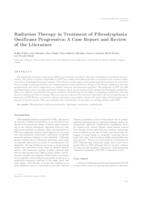 Radiation therapy in treatment of fibrodysplasia ossificans progressiva: a case report and review of the literature 