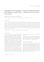 Distribution of changes in systolic blood pressure and waist circumference -indicators for primary prevention 