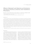 Effects of ramipril and valsartan on proteinuria and renal function in patients with nondiabetic proteinuria 