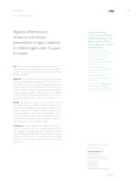 Regional differences in incidence and clinical presentation of type 1 diabetes in children aged under 15 years in Croatia