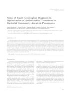 Value of rapid aetiological diagnosis in optimization of antimicrobial treatment in bacterial community acquired pneumonia 