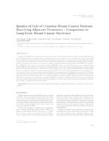 Quality of life of Croatian breast cancer patients receiving adjuvant treatment--comparison to long-term breast cancer survivors 