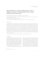 Hyperfiltration in normoalbuminuric type 1 diabetic patients: relationship with urinary albumin excretion rate 