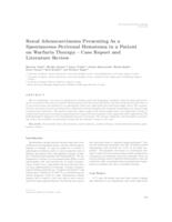 Renal adenocarcinoma presenting as a spontaneous perirenal hematoma in a patient on warfarin therapy - case report and literature review 