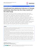 Complicated intra-abdominal infections in Europe: preliminary data from the first three months of the CIAO Study