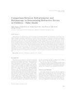 Comparison between refractometer and retinoscopy in determining refractive errors in children - false doubt 