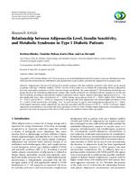 Relationship between adiponectin level, insulin sensitivity, and metabolic syndrome in type 1 diabetic patients