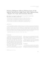 Primary malignant fibrous histiocytoma of the spleen: recurrence eight years after splenectomy - report of a case and literature review 