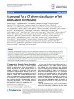 A proposal for a CT driven classification of left colon acute diverticulitis