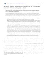 Levels of selected oxidative stress markers in the vitreous and serum of diabetic retinopathy patients