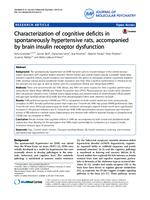 Characterization of cognitive deficits in spontaneously hypertensive rats, accompanied by brain insulin receptor dysfunction