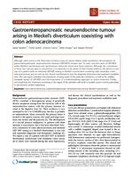 Gastroenteropancreatic neuroendocrine tumour arising in Meckel's diverticulum coexisting with colon adenocarcinoma