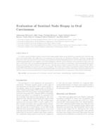 Evaluation of sentinel node biopsy in oral carcinomas 