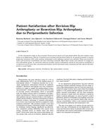 Patient satisfaction after revision hip arthroplasty or resection hip arthroplasty due to periprosthetic infection 