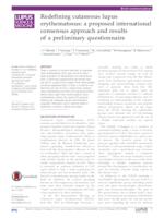 Redefining cutaneous lupus erythematosus: a proposed international consensus approach and results of a preliminary questionnaire