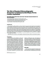The role of standard echocardiographic parameters in endomyocardial biopsy proven cardiac amyloidosis 
