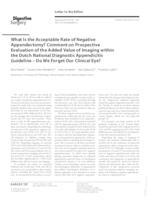 What is the acceptable rate of negative appendectomy? Comment on "Prospective evaluation of the added value of imaging within the Dutch National Diagnostic Appendicitis Guideline--do we forget our clinical eye"?
