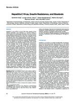 Hepatitis C virus, insulin resistance, and steatosis