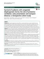 Survival of outborns with congenital diaphragmatic hernia: the role of protective ventilation, early presentation and transport distance: a retrospective cohort study