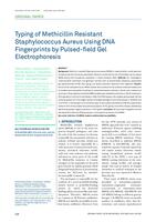 Typing of methicillin resistant Staphylococcus aureus using DNA fingerprints by pulsed-field gel electrophoresis