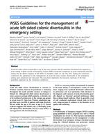 WSES Guidelines for the management of acute left sided colonic diverticulitis in the emergency setting